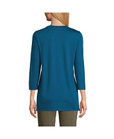 Lands' End Petite 3/4 Sleeve Cotton Supima Tunic