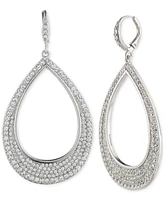 Givenchy Crystal Pave Openwork Large Polished Teardrop Drop Earrings
