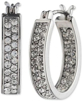 Givenchy Crystal Pave & Out Extra Small Hoop Earrings, 0.48"