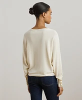 Lauren Ralph Women's Cotton-Blend Dolman-Sleeve Sweater, Regular & Petite