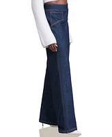 Avec Les Filles Women's Wide-Leg High-Rise Jeans