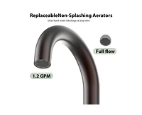 gaomon Bathroom Faucet, Bathroom Sink Faucet, 8 Inch Bathroom Faucet for Sink 3 Hole with Stainless Steel Pop-up Drain for Your Bathroom