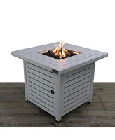 Mondawe 25" H x 30" W Steel Propane/Natural Gas Fire Pit Table