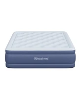 Beautyrest 17" Supreme Air Comfort Top Air Mattress with Built-in SureLock Pump and Auto Shut-Off, Queen Size, Puncture-Resistant Dura-Vinyl, Raised E