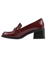 White Mountain Women's Nacho Heeled Loafers