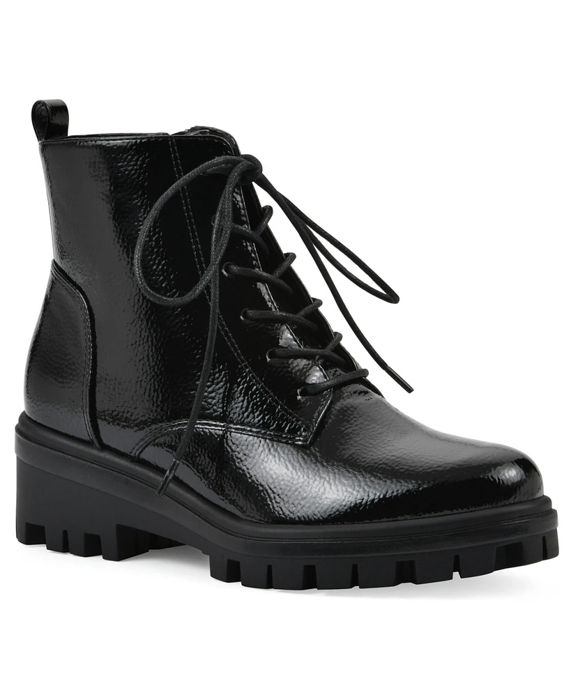 White Mountain Women's Tappy Lug Sole Combat Boots