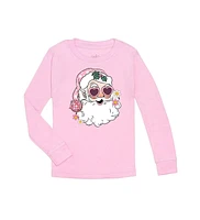 Sweet Wink Toddler Girls Disco Santa Christmas Long Sleeve Shirt