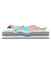 Clara Clark Premium 12" Adjustable & Personalizable Cooling Memory Foam Mattress