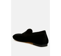 Rag & Co Robua Velvet Flat Loafers