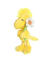 Aurora Small Woodstock Peanuts Timeless Plush Toy With Flower 6"