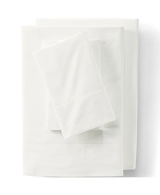 Lands' End 300 Thread Count Cotton Percale Bed Sheet Set