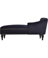 Slickblue 58" Velvet Chaise Lounge, Button Tufted Right