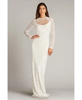 Tadashi Shoji Women's Delmar Shell Embellished Gown