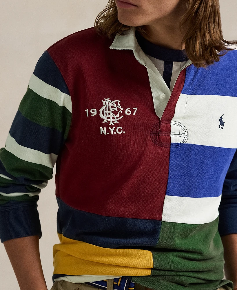 Polo Ralph Lauren Men's Classic-Fit Patchwork Jersey Rugby Shirt