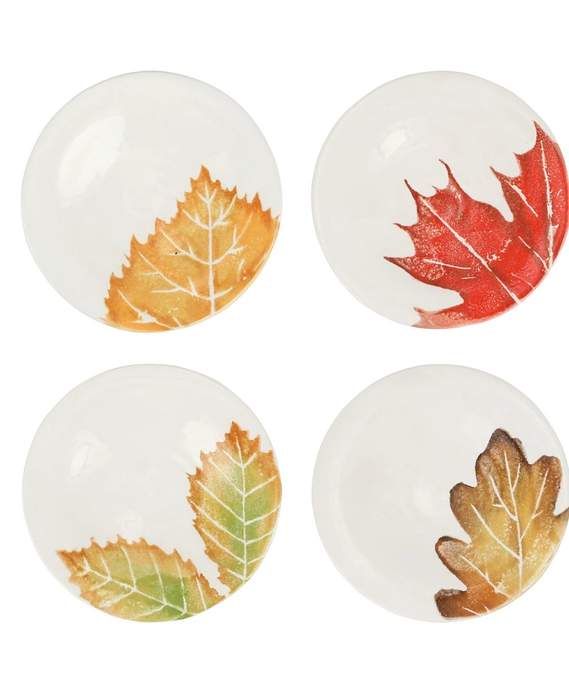 Vietri Autunno Assorted Canape Plates, Set of 4