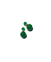 seree Orbit Duo — Double ended jade stone stud earrings