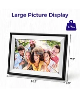 Elime 10.1" WiFi Frameo Digital Picture Frame - Auto Rotate Free Unlimited Storage