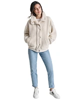 Dkny Jeans Women's Sherpa Fleece Bomber Jacket