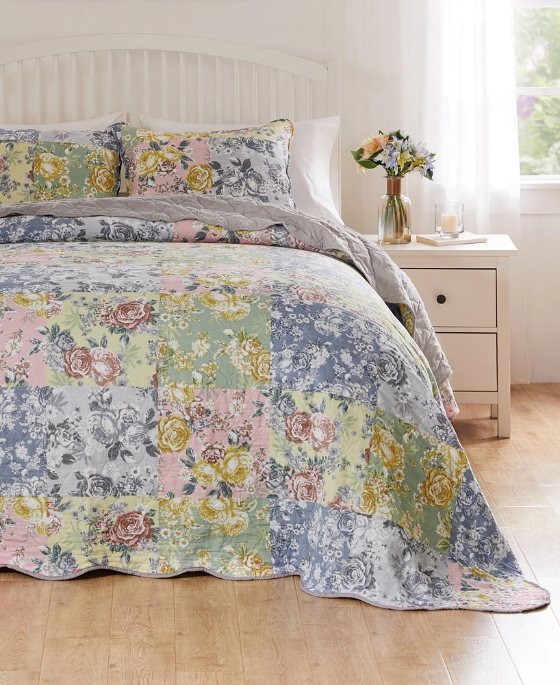 Greenland Home Emma Floral Print 3-Pc. Bedspread Set