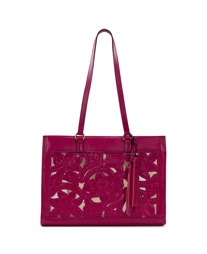 Patricia Nash Gianella Mesh Cavo Applique Tooled Tote Bag