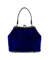 Patricia Nash Laureana Frame Crushed Velvet Satchel Bag