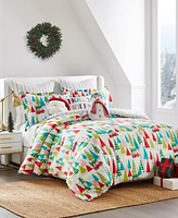 Levtex Merry Bright Holly Jolly Reversible 3-Pc. Duvet Cover Set