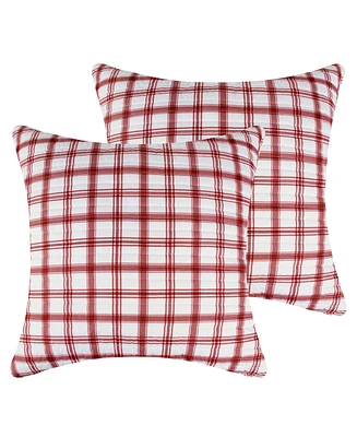 Levtex Merry Bright Pine Plaid 2-Pc. Sham Set, European