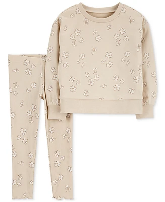 Carter's Baby Girls 2-Pc. Pullover Sweatshirt & Legging Set