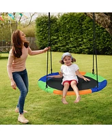 Sugift 40-Inch Flying Saucer Tree Swing Outdoor Play Set with Easy Installation Process for Kids