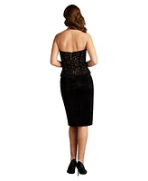 Tadashi Shoji Women's Sadler Laser Cut Velvet Pencil Dress