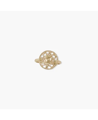 sanctuaire Dainty Filigree Ring Gold