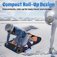 Rydr 36" Single Rider Snow Sled, Roll Up Winter Mat with Waterproof Canvas Top