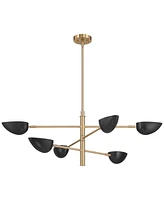 Possini Euro Design Possini Euro Atherton 42 1/2"W Warm Gold Black 5-Light Sputnik Pendant