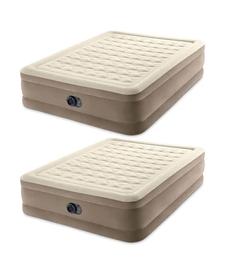 Intex Dura-Beam Deluxe Ultra Plush Air Bed w/Built-in Pump, Queen (2 Pack)