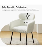 Hulala Home Niccolo Modern Boucle Dining Chair with Adjustment Feet