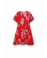 Desigual Girls Girls's Short ribbed floral dress