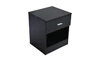 Slickblue 1-Drawer Metal Handle Bedside Cabinet Nightstand for Bedroom Storage
