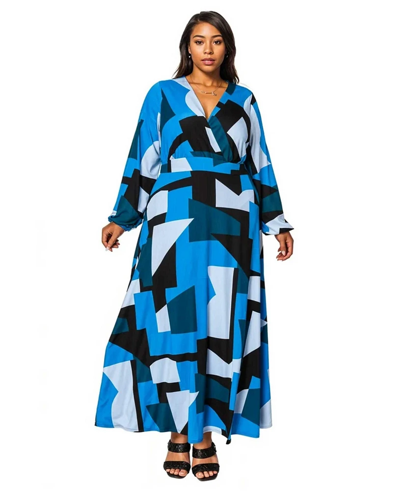 L I V D Women's Plus Bellaire Maxi Dress