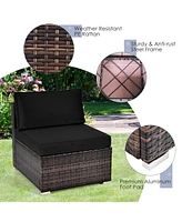 Vebreda Sugift 6 Pieces Patio Rattan Furniture Set with Cushions