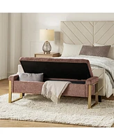 Hulala Home Modern Alberto Storage Bench with Metal Legs