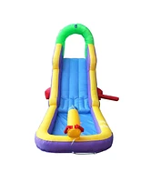 Pogo Bounce House Backyard Kids Inflatable Water Slide for Kids - Residential Backyard Inflatable Slide for Summer Fun