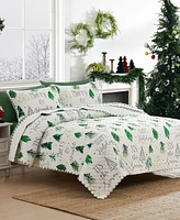 Avanti Christmas Trees Reversible -Pc. Quilt Set