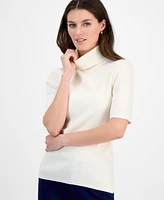 Anne Klein Women's Half-Sleeve Turtleneck Sweater