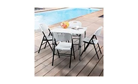 Slickblue 4-Piece Garden Plastic Folding Chair Set – Durable and Convenient Outdoor Seating