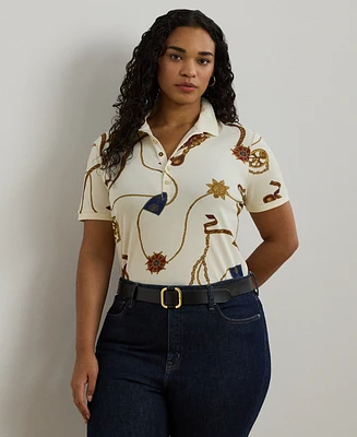 Lauren Ralph Lauren Plus Size Printed Polo Shirt