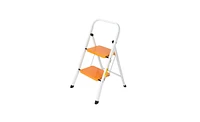 Slickblue 2-Step Folding Ladder with Anti-Slip Wide Pedals – Steel Frame for Stability and Safety