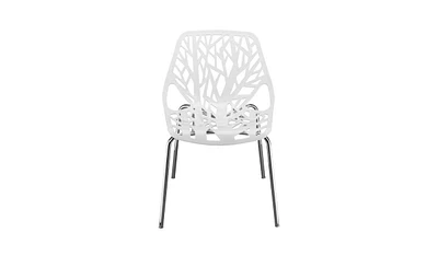 Slickblue 4-Piece Birds Nest Style Lounge Chair Set, Elegant White Design for Indoor & Outdoor Use