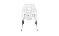 Slickblue 4-Piece Birds Nest Style Lounge Chair Set, Elegant White Design for Indoor & Outdoor Use