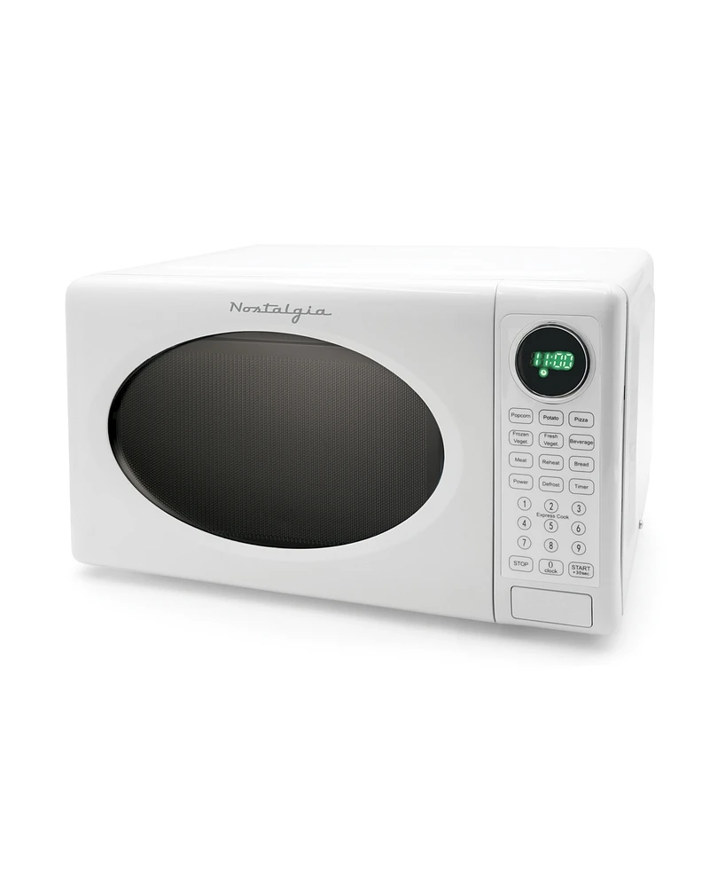 Nostalgia 0.7 Cubic Feet Retro Microwave Oven