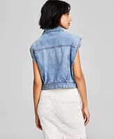 And Now This Women's Button-Front Denim Vest, Exclusively at Macy's